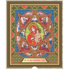 AT5013 Неопалимая Купина Образ Пресвятой Богородицы (рисование камнями)
