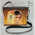 СК-040 Пошитая сумочка под вышивку бисером (черный, серебро, коричневый)
