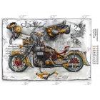 DANA-3435 Эскизный плакат "Мотоцикл" (схема)