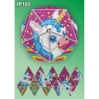 IP102 3d Новогодний шар "Единорожек" (алмазная мозаика)