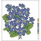 SN-19+A Синие цветы (набор с акриловыми нитками)