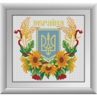 30085 Герб Украины 2. Dream Art. Набор алмазной живописи (квадратные, полная)