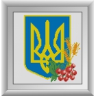 30084 Герб Украины. Dream Art. Набор для рисования камнями (квадратные, полная)