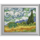 30778 Пшеница с кипарисами. Ван Гог. Dream Art. Набор алмазной живописи (квадратные, полная)