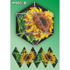 IP003-b 3d Новогодний шар "Подсолнухи на черном" (алмазная мозаика)