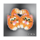 АТМ 036 Магнит детский "Коты неразлучники" (алмазная мозаика)