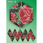 IP002-b 3d Новогодний шар "Розы на черном" (алмазная мозаика)